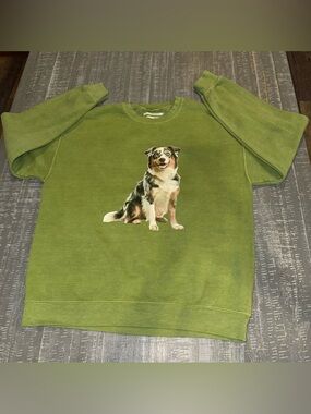 By Anthropologie Australian Shepherd Pullover Sweatshirt